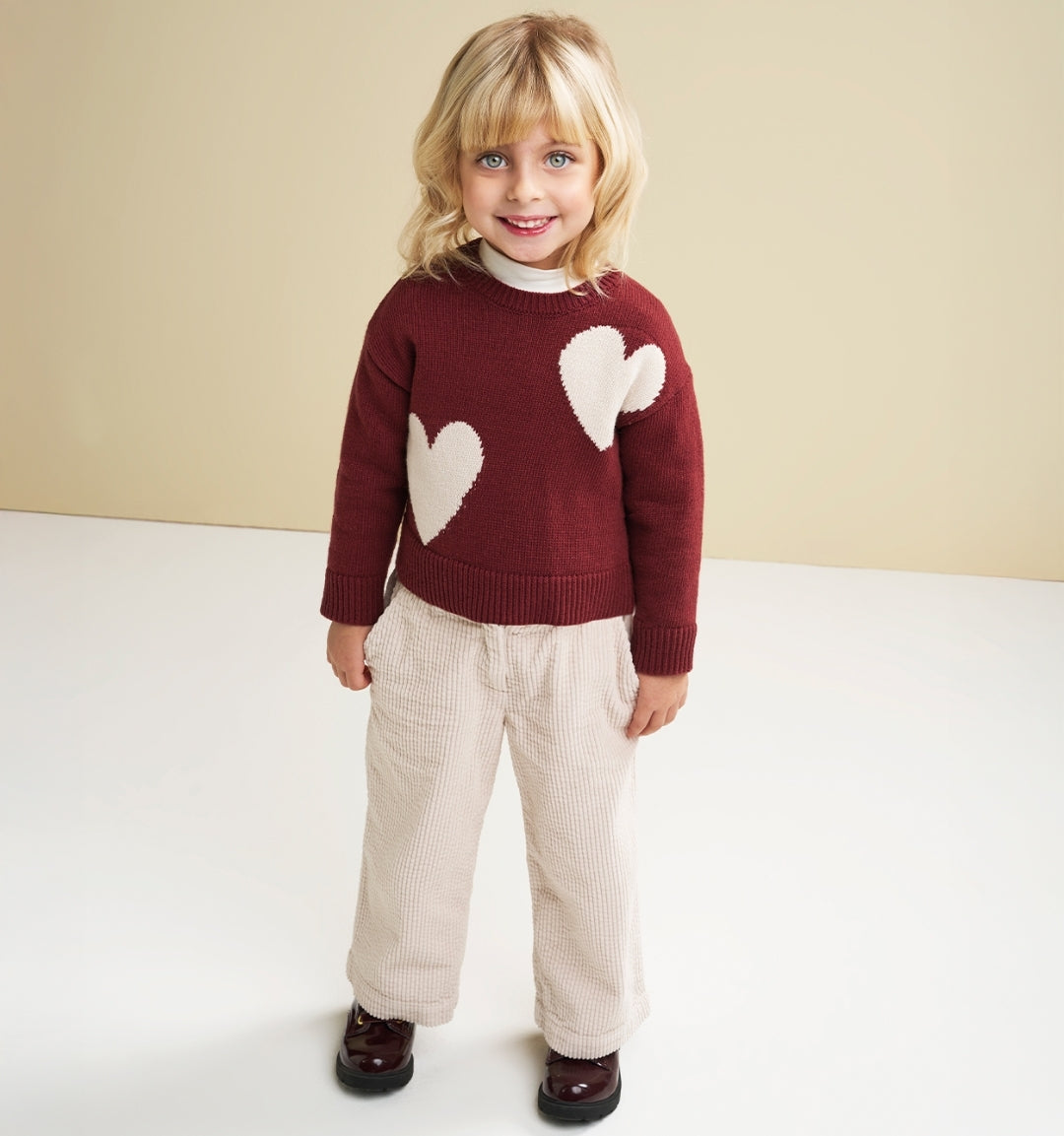 Maglioncino bambina con cuori