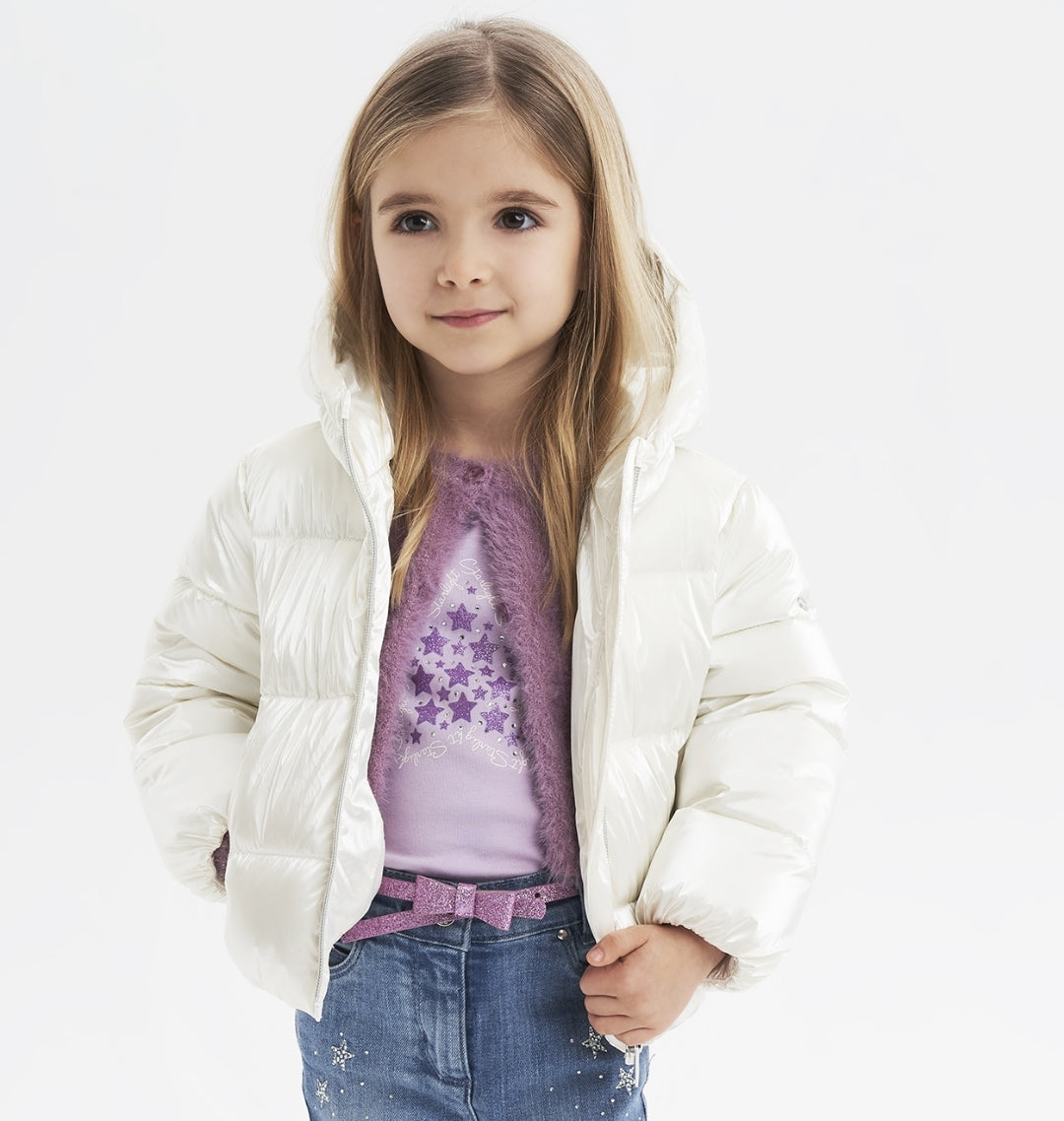 Piumino perlato neonata