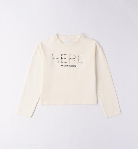 Maglietta ragazza manica lunga