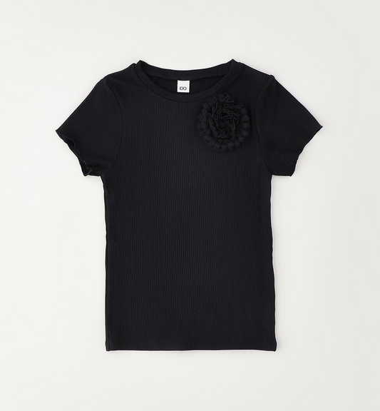 T-shirt ragazza con fiore