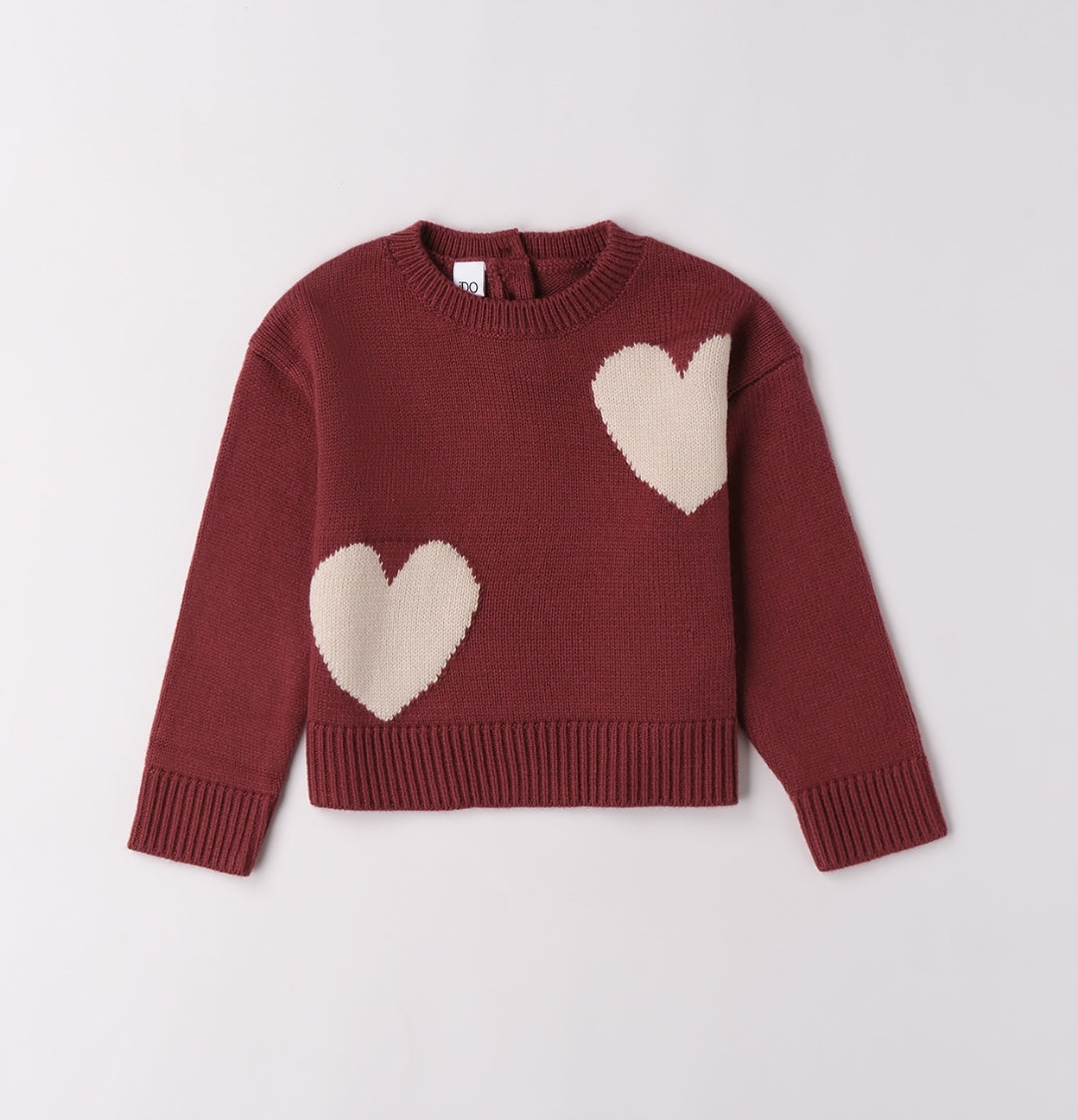 Maglioncino bambina con cuori