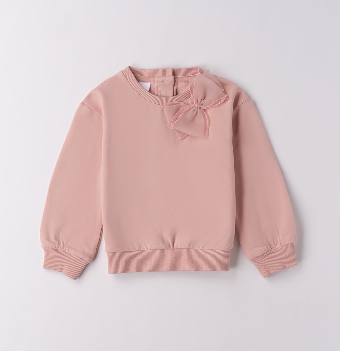 Felpa bambina con fiocco