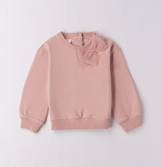 Felpa bambina con fiocco