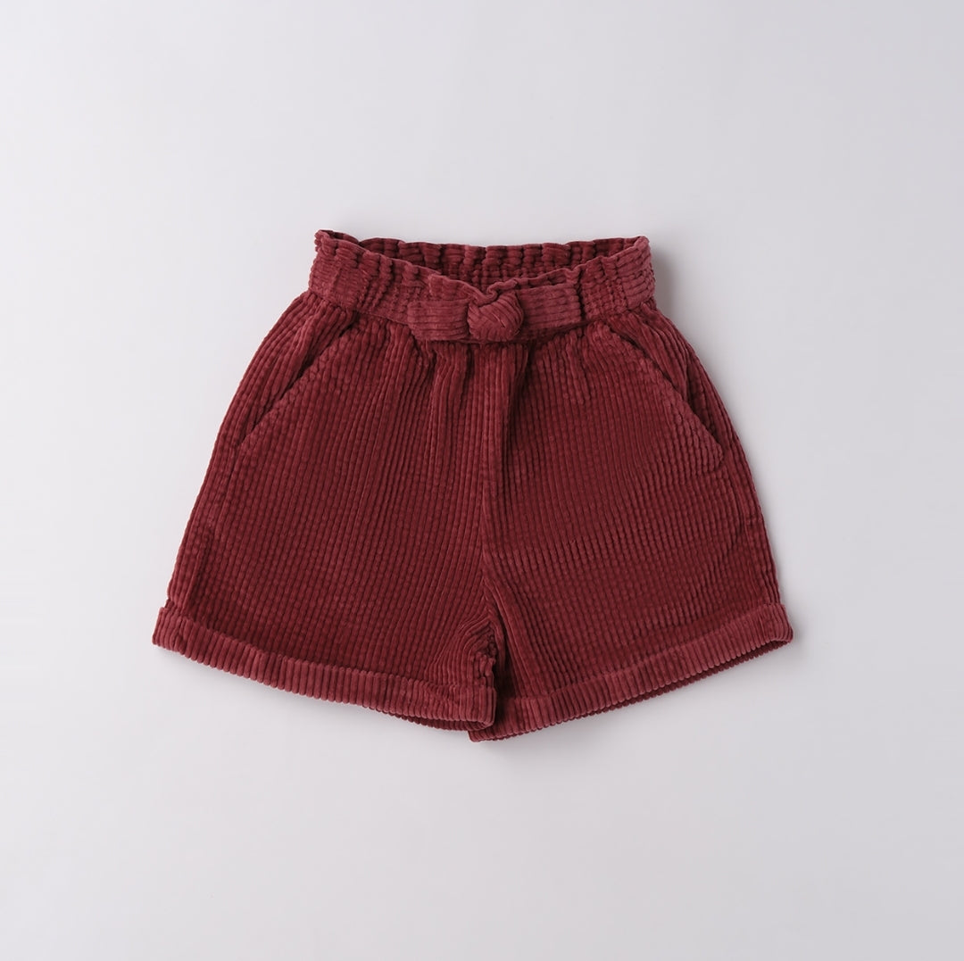 Shorts in velluto bambina