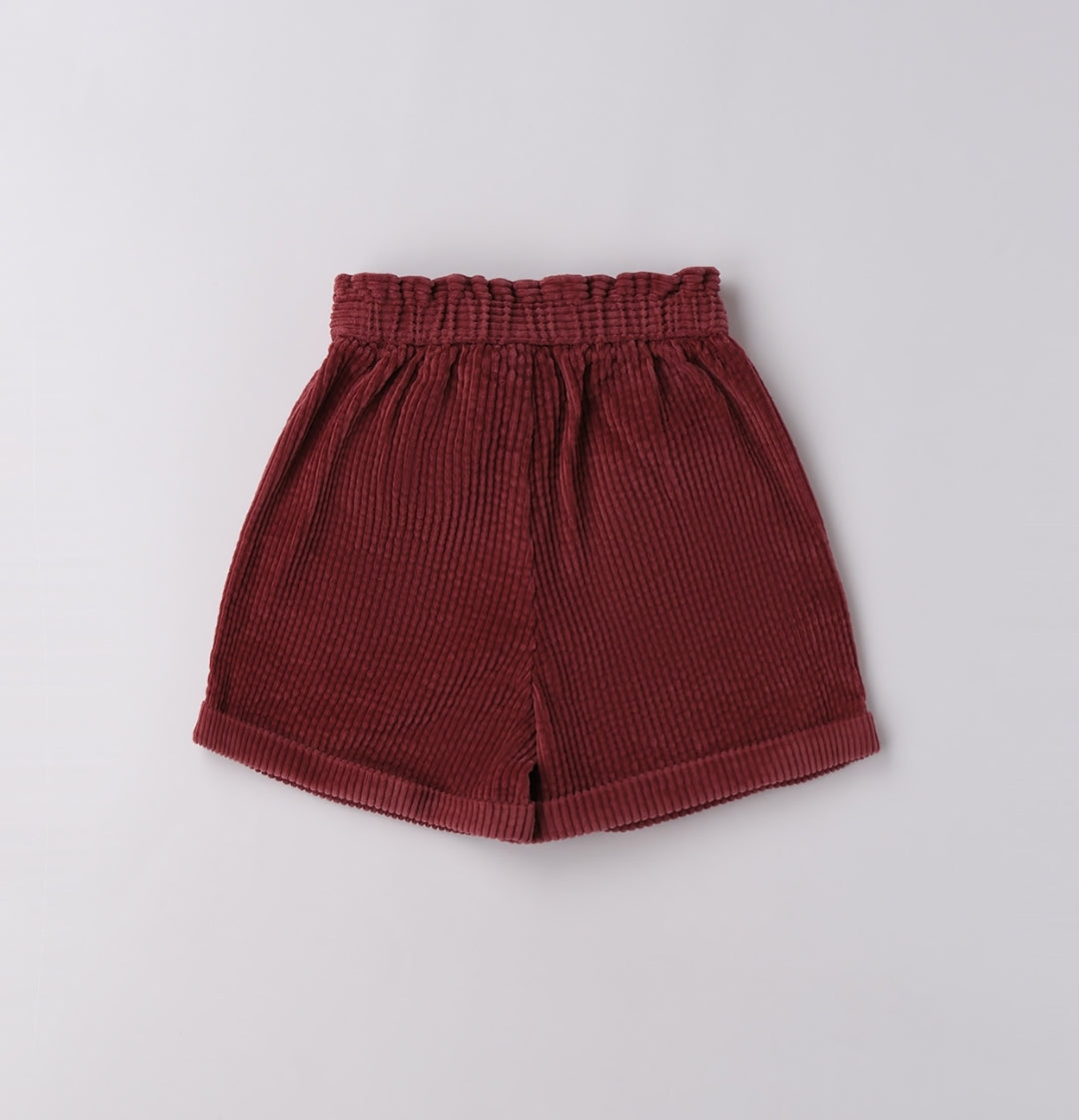 Shorts in velluto bambina